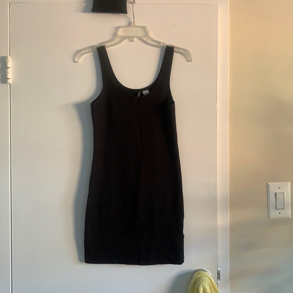 1 H&M black stretchy mini tank dress
